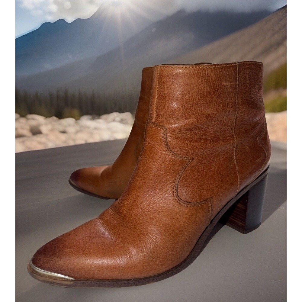 Womens Franco Sarto Bushwick Western Heel Ankle Boots Sz 9.5 M